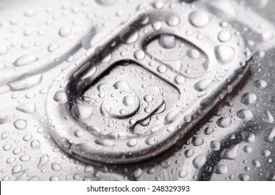 Close-up photo of aluminum jar for cola or beer