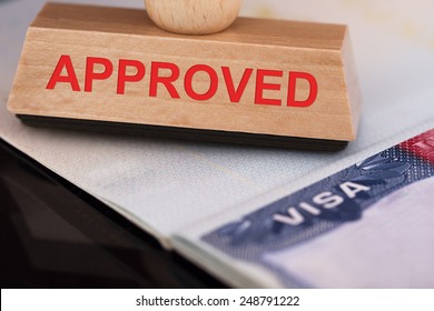 Close-up Photo Of Approved Stamp On Visa - Shutterstock ID 248791222