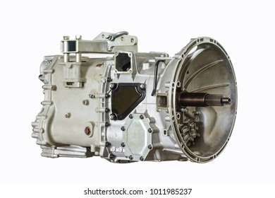 closeup photo of bus gearbox, with isolated background