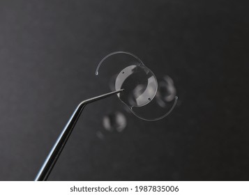 Closeup Photo Of Elastic Intra Ocular Lens For Cataract Surgery