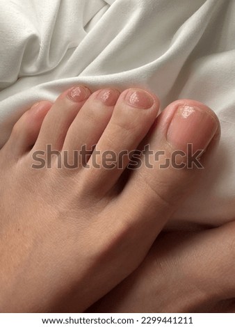 Closeup photo of feet and toes