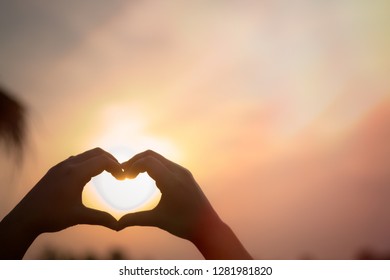 Closeup photo of heart with hands, 
concetp card Valentine's Day - Shutterstock ID 1281981820