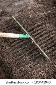 Closeup Photo Of Metal Garden Rake