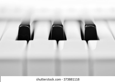 Close-up of piano keyboard. Close frontal view - Powered by Shutterstock