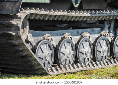 Closeup Picture Green Caterpillar Track Tank Stock Photo 1553681837 ...