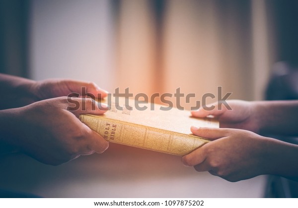 Closeup Picture Male Adulthood Sharing Gospel Stock Photo 1097875202 ...