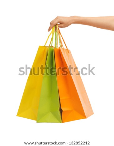 Similar – multi-colored paper shopping bags