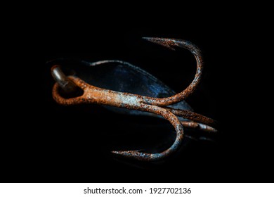 Close-up Picture Of Rusty Fishing Hook.