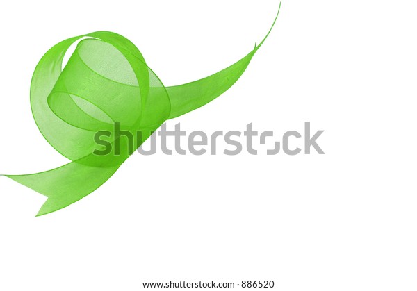 green organza ribbon