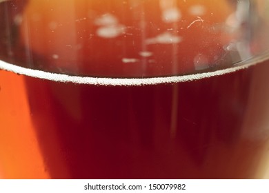 Close-up Of A Pint Of Real English Ale