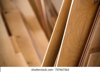 Close-up Of Plywood Sheets