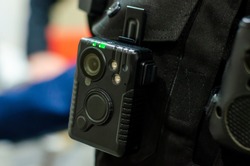 Close-up Of Police Body Camera