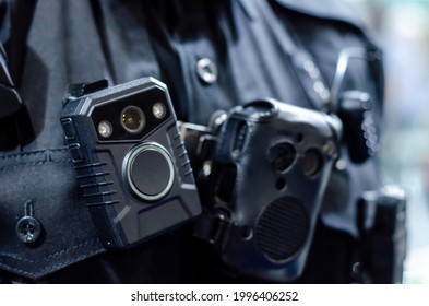 Close-up Of Police Body Camera