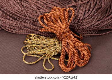 Closeup Polyester Rope, Synthetic Fibres Rope