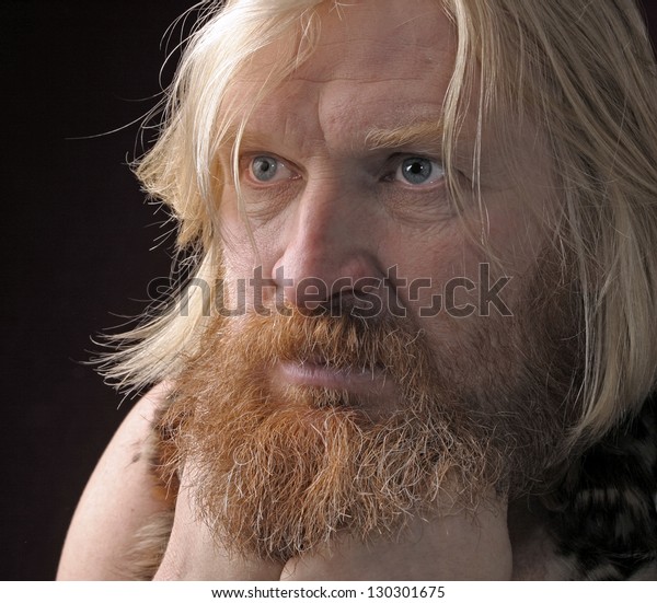 Closeup Portrait Adult Male Long Hair Stock Photo Edit Now 130301675