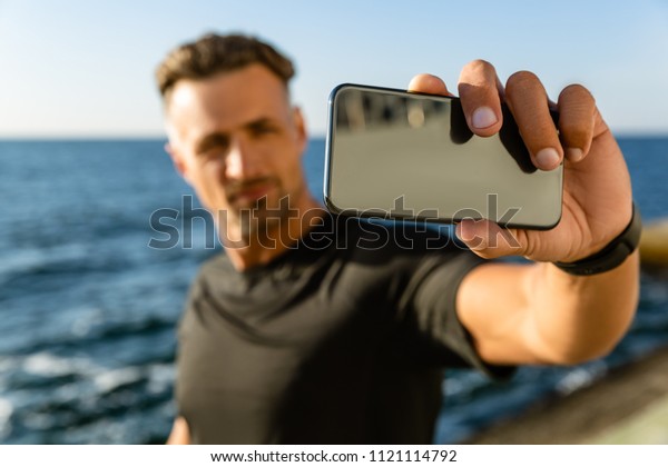selfie collage stock photo