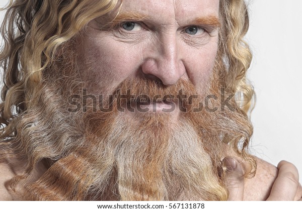 Closeup Portrait Adult Redhaired Man Long Stock Photo Edit Now