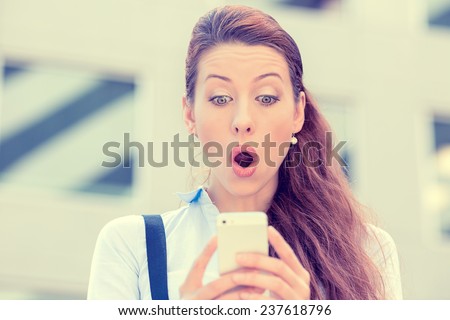 Similar – Image, Stock Photo Young woman looks amazed on the beach