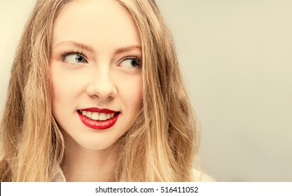 Closeup Portrait Beautiful Blonde Girl Perfect Stock Photo Shutterstock