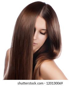 Dark Brown Hair Color Women Images Stock Photos Vectors