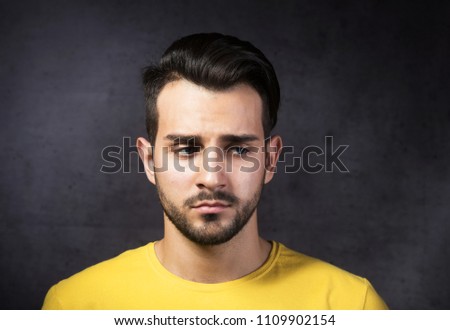 Close-up portrait of a crying man