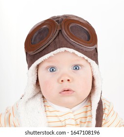 Closeup Portrait Cute Baby Funny Helmet Stock Photo 1647108196 ...