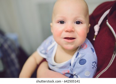 Closeup Portrait Cute Boy Fathers Arms Stock Photo 642505141 | Shutterstock