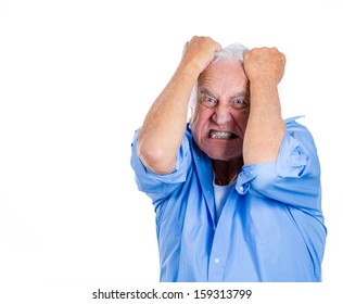 Closeup Portrait Elderly Mad Looking Crazy Stock Photo 159313799 ...