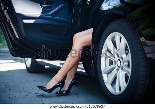 Closeup Portrait Female Legs Car Stock Photo (Edit Now) 312079637