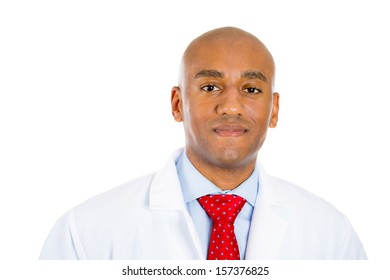 A Closeup Portrait Of A Friendly, Helpful, Confident Healthcare Professional, Pharmacist, Dentist, Doctor Isolated On White Background. Patient Health Care Plan And Visit.