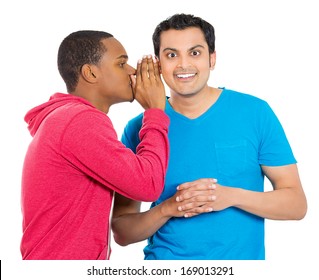 Closeup Portrait Guy Whispering Into Mans Stock Photo 169013291 ...