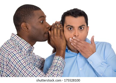 Closeup Portrait Guy Whispering Into Mans Stock Photo (Edit Now) 175529129