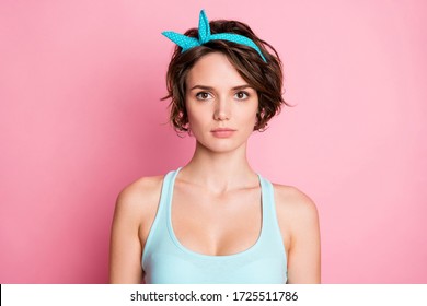 Close-up portrait of her she nice-looking attractive pretty cute lovable content calm girl wearing retro look pinup isolated on pink pastel color background