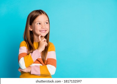 Close-up portrait of her she nice-looking attractive creative cheerful glad long-haired girl learning creating solution strategy copy space isolated bright vivid shine vibrant blue color background - Powered by Shutterstock