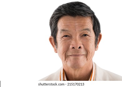 Close-up Portrait Of Senior Asian Man