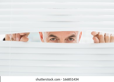 1,795 Man looking through blinds Images, Stock Photos & Vectors ...