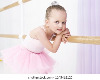 Close-up Portrait Of Small Girl In Dance Class