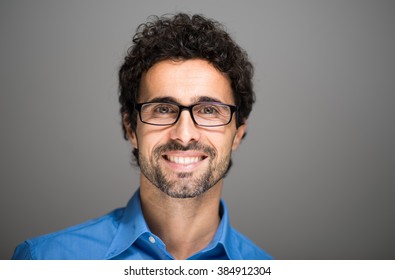 Closeup Portrait Of A Smiling Man.