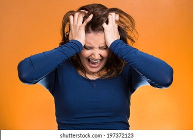 Woman Pulling Her Hair Out Images Stock Photos Vectors Shutterstock