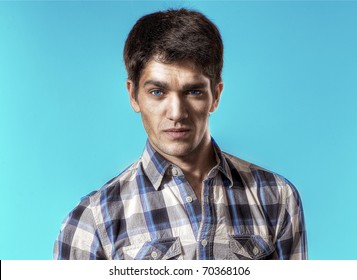 Closeup Portrait Of A Stylish Young Man (HDR Image)