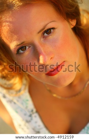 Similar – Portrait of a woman at the Baltic Sea