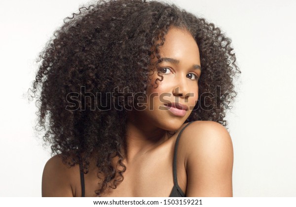 Closeup Portrait Young Mixed Race Model Stock Photo Edit Now