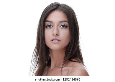 close-up portrait of a young woman with day make-up. - Shutterstock ID 1202414896