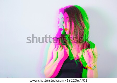 Similar – Image, Stock Photo Feeling Blue Feminine