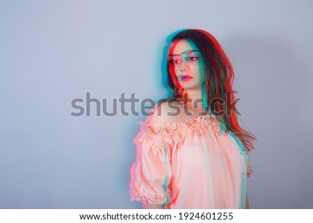 Image, Stock Photo Feeling Blue Feminine