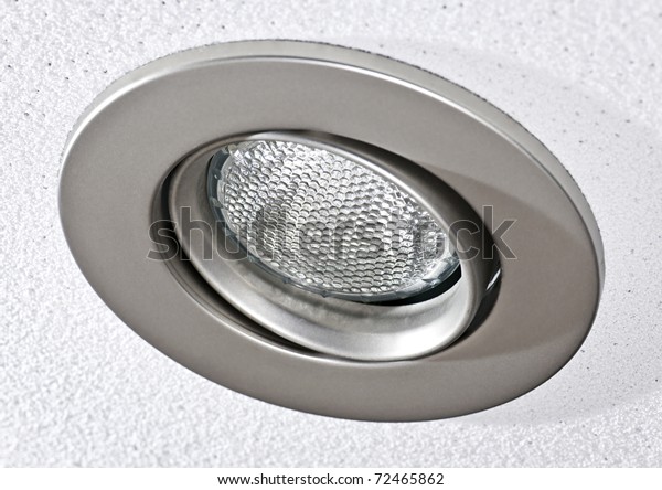 Closeup Pot Light Recessed Lighting Ceiling Royalty Free Stock Image