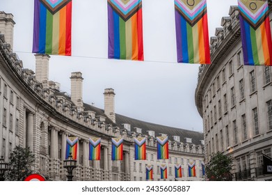 Closeup of of pride flags on streets of london. pride month concept - Powered by Shutterstock