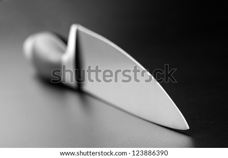 Closeup of professional kitchen knife