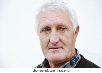 Closeup Profile on a good looking  Old Man
