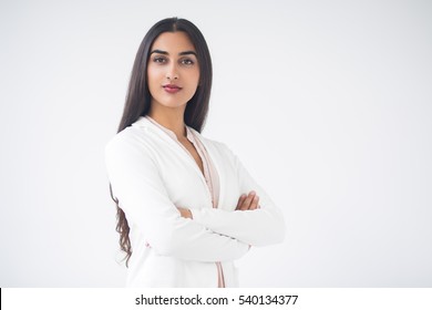 Closeup Of Proud Gorgeous Indian Business Woman